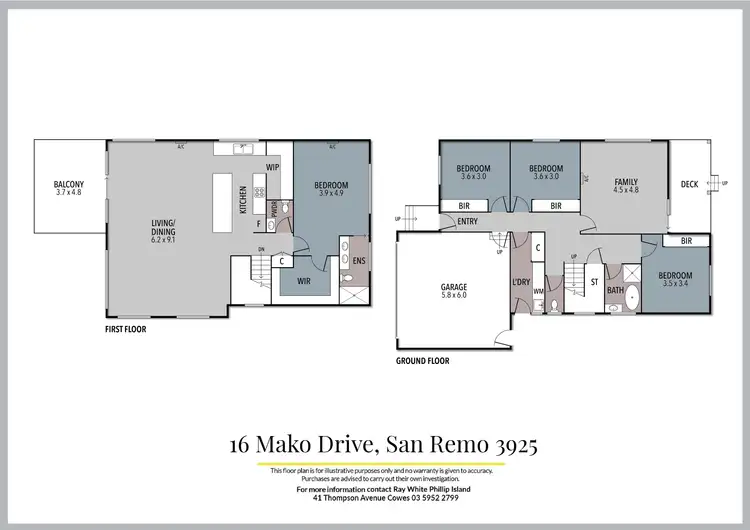 Floorplan of Homely house listing, 16 Mako Drive, San Remo VIC 3925