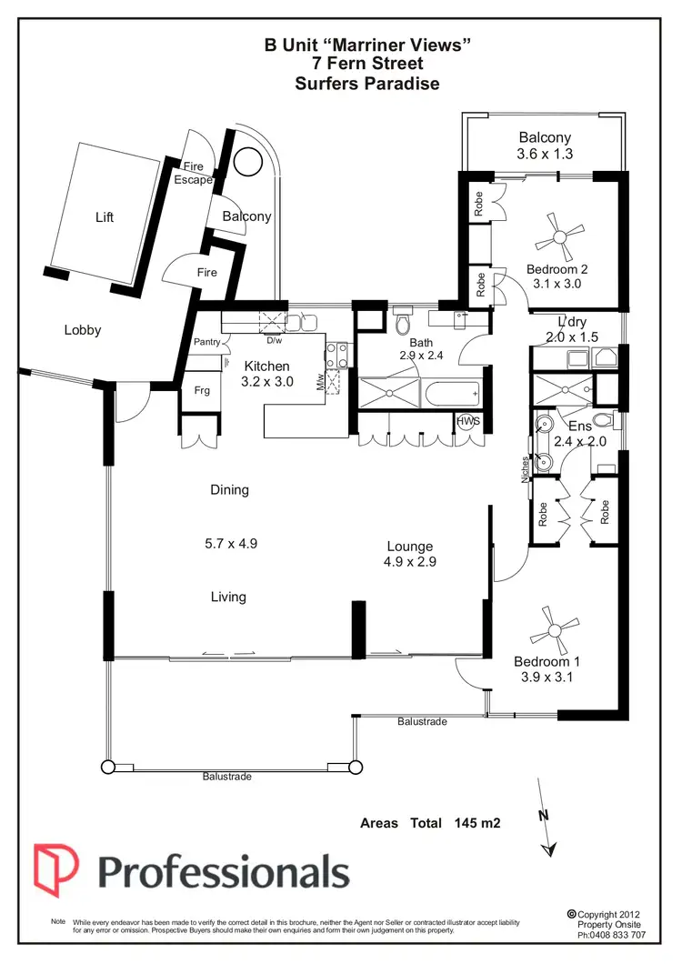 Floorplan of Homely apartment listing, 15B/7 Fern Street, Surfers Paradise QLD 4217