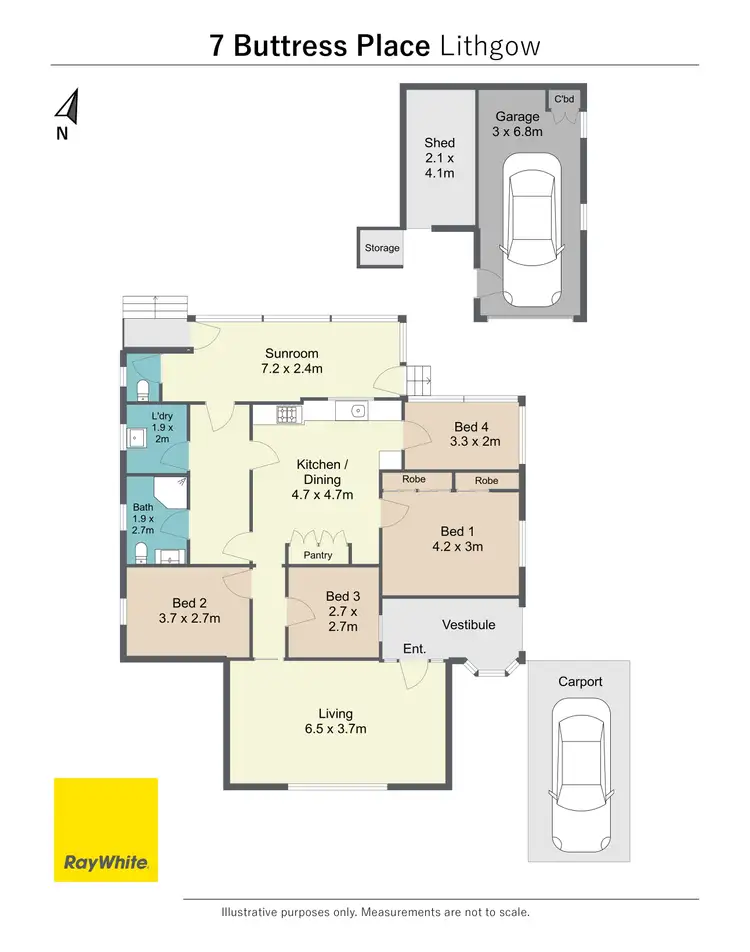 Floorplan of Homely house listing, 7 Buttress Place, Lithgow NSW 2790