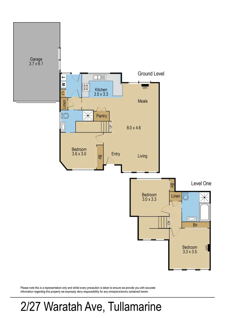 Floorplan of Homely townhouse listing, 2/27 Waratah Avenue, Tullamarine VIC 3043
