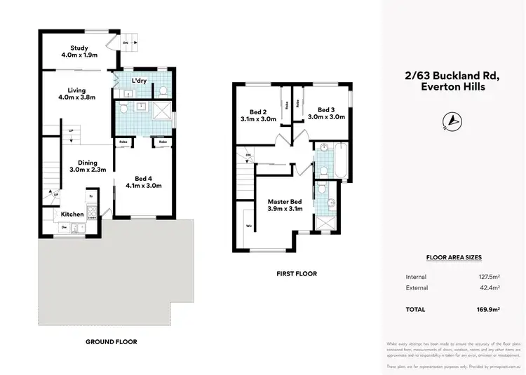 Floorplan of Homely townhouse listing, 2/63 Buckland Road, Everton Hills QLD 4053