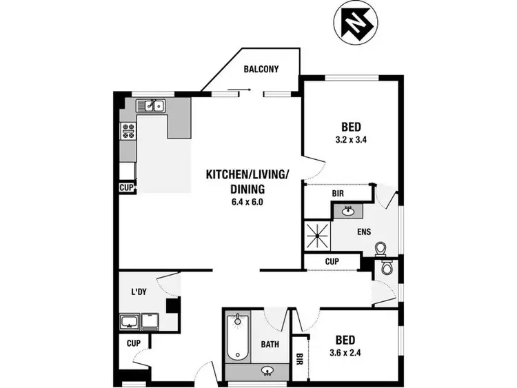 Floorplan of Homely apartment listing, 17/3303 Surfers Paradise Boulevard, Surfers Paradise QLD 4217