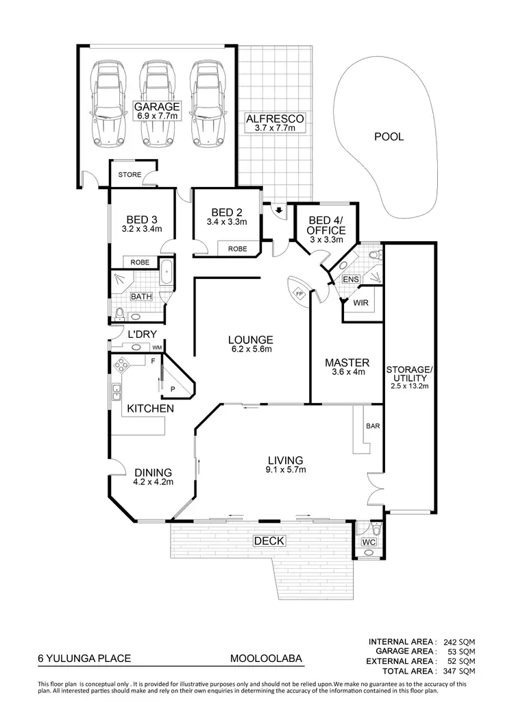 Floorplan of Homely house listing, 6 Yulunga Place, Mooloolaba QLD 4557