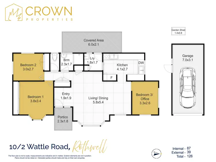 Floorplan of Homely villa listing, 10/2 Wattle Road, Rothwell QLD 4022