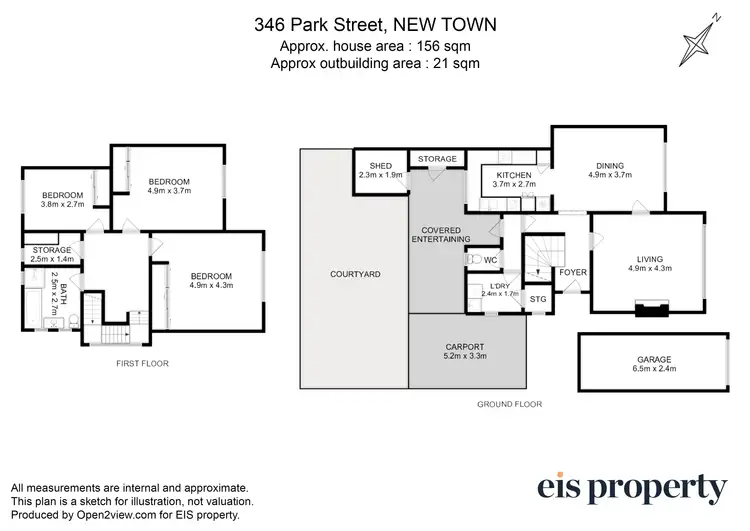 Floorplan of Homely house listing, 346 Park Street, New Town TAS 7008