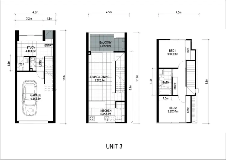 Floorplan of Homely townhouse listing, 12 Hermes Close, Mooroolbark VIC 3138