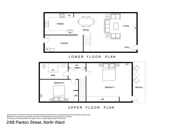Floorplan of Homely unit listing, 2/68 Paxton Street, North Ward QLD 4810