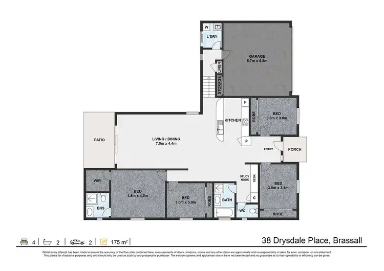 Floorplan of Homely house listing, 38 Drysdale Place, Brassall QLD 4305