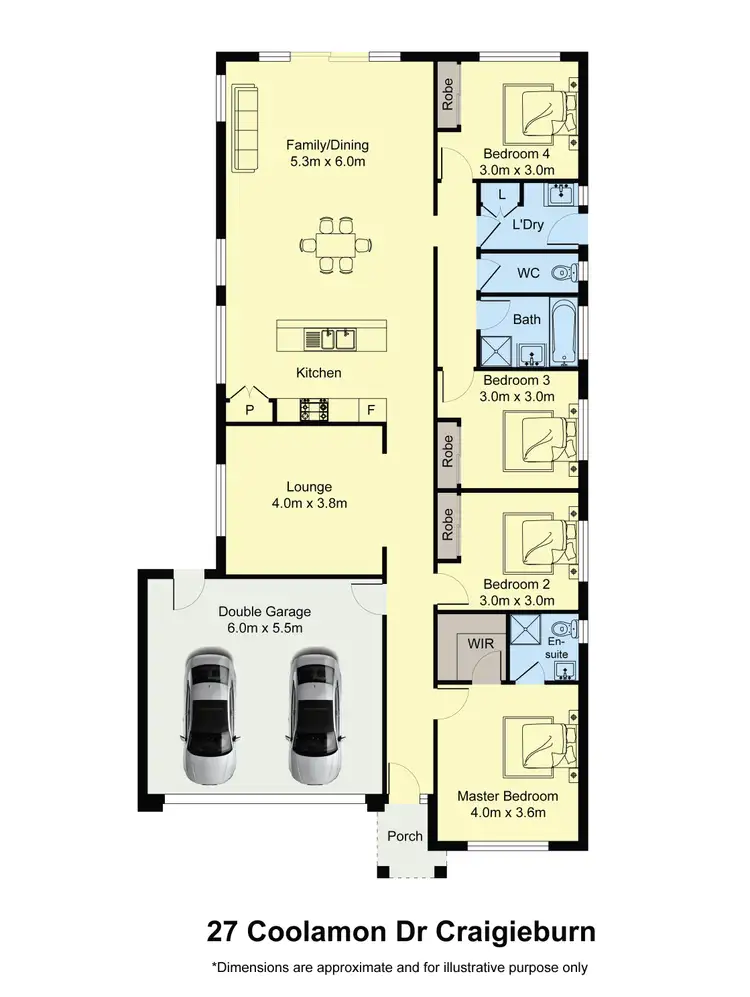 Floorplan of Homely house listing, 27 Coolamon Drive, Craigieburn VIC 3064