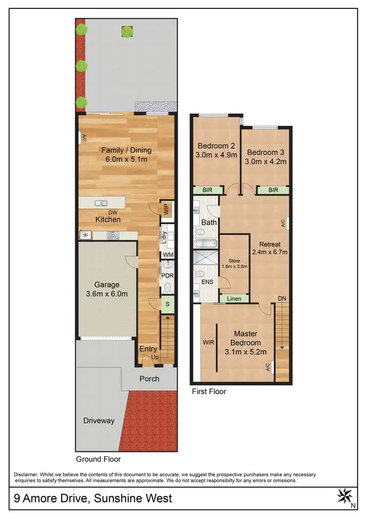 Floorplan of Homely townhouse listing, 9 AMORE DRIVE, Sunshine West VIC 3020