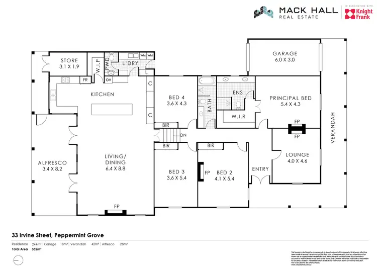 Floorplan of Homely house listing, 33 Irvine Street, Peppermint Grove WA 6011