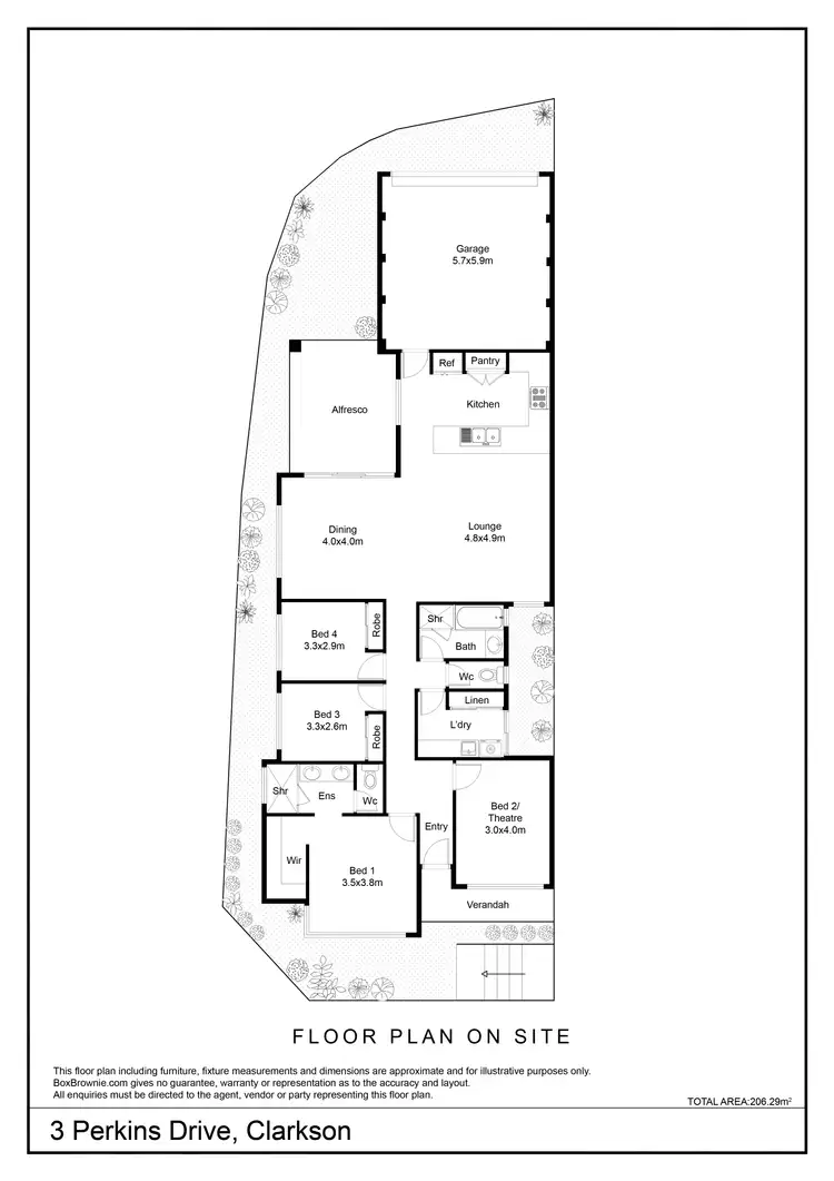 Floorplan of Homely house listing, 3 Perkins Drive, Clarkson WA 6030