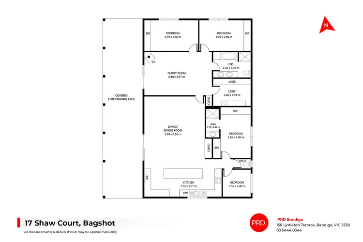Floorplan of Homely house listing, 17 Shaw Court, Bagshot VIC 3551