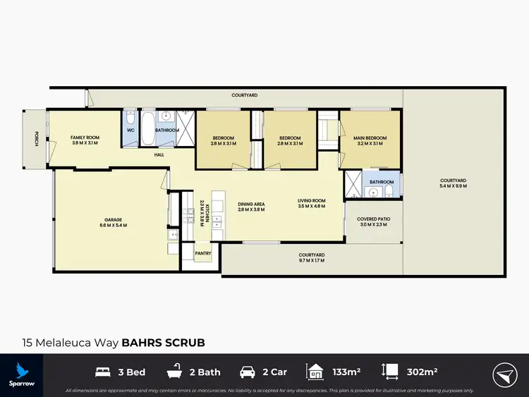 Floorplan of Homely house listing, 15 Melaleuca Way, Bahrs Scrub QLD 4207