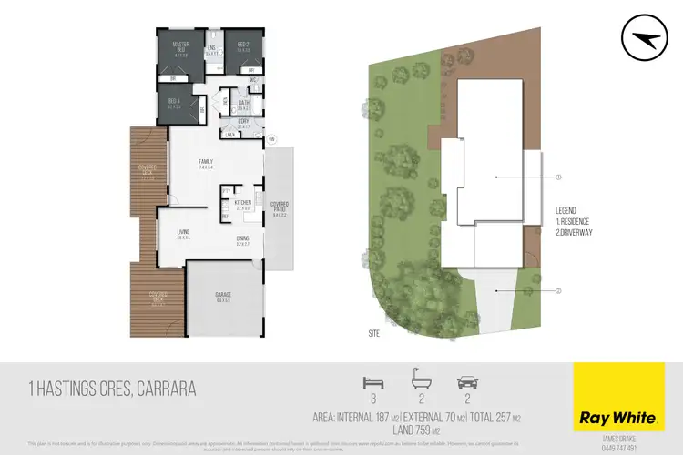 Floorplan of Homely house listing, 1 Hastings Crescent, Carrara QLD 4211