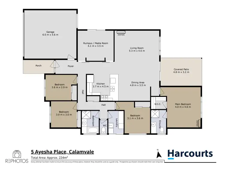 Floorplan of Homely house listing, 5 Ayesha Place, Calamvale QLD 4116