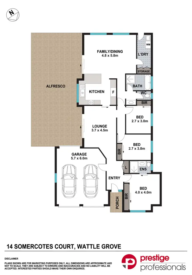 Floorplan of Homely house listing, 14 Somercotes Court, Wattle Grove NSW 2173