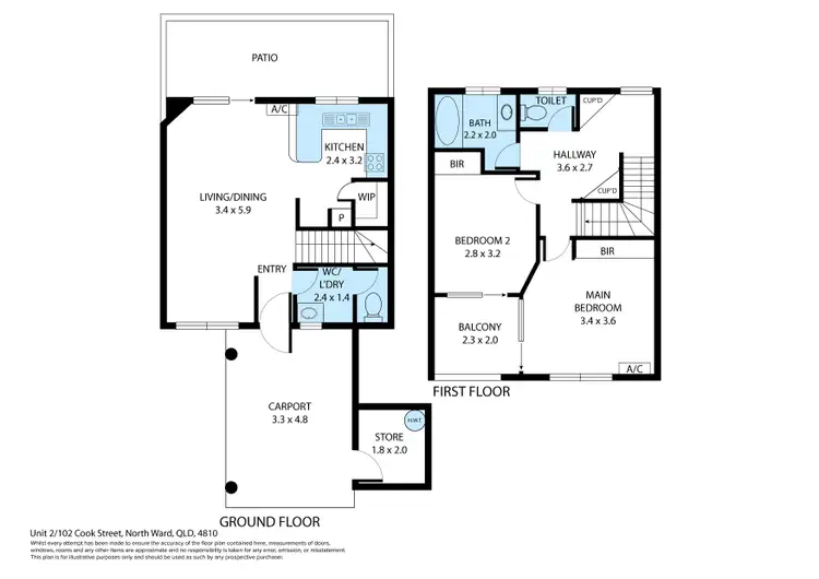 Floorplan of Homely apartment listing, 2/102 Cook Street, North Ward QLD 4810