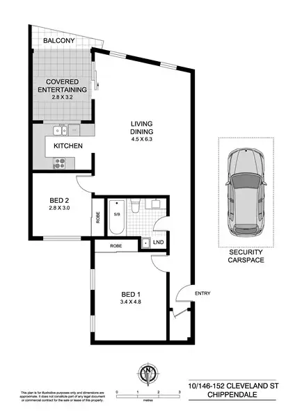 Floorplan of Homely apartment listing, 10/146-152 Cleveland Street, Chippendale NSW 2008