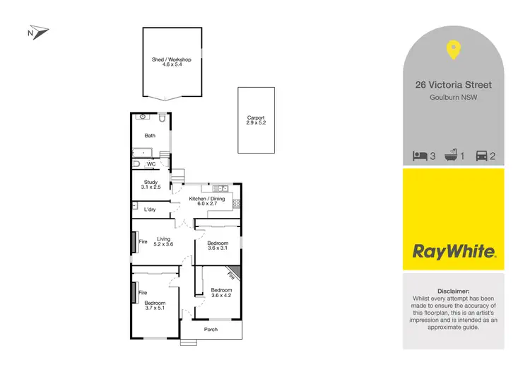 Floorplan of Homely house listing, 26 Victoria Street, Goulburn NSW 2580