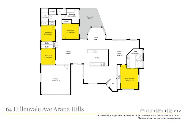 Floorplan of Homely house listing, 64 Hillenvale Avenue, Arana Hills QLD 4054