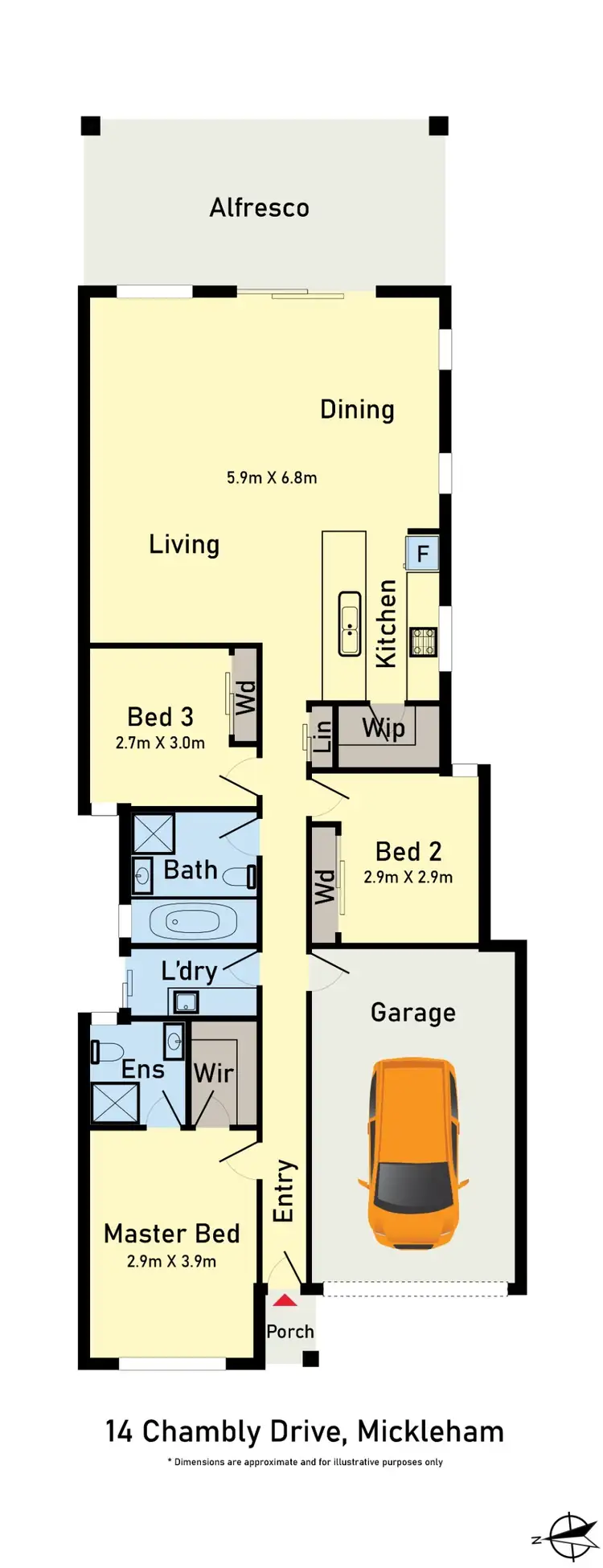 Floorplan of Homely house listing, 14 Chambly Drive, Mickleham VIC 3064