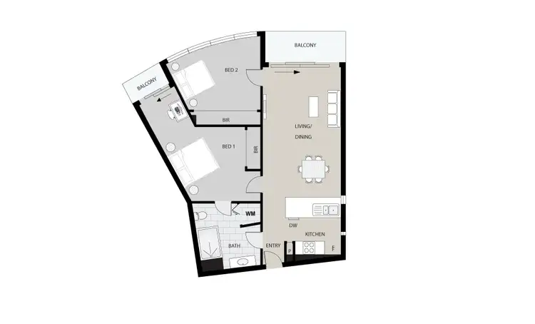 Floorplan of Homely apartment listing, 806/109 Clarendon Street, Southbank VIC 3006