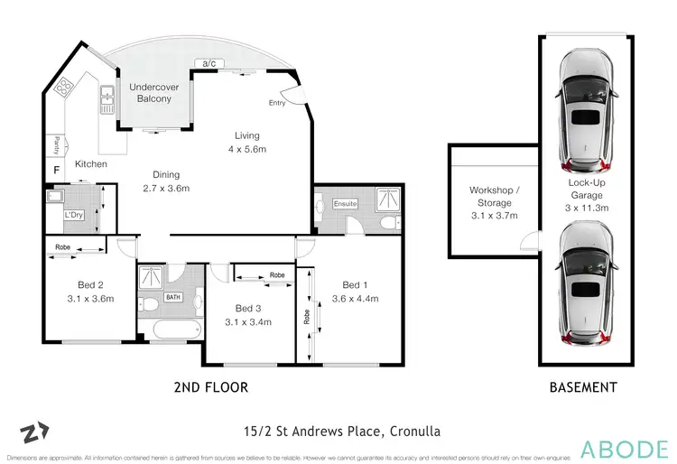 Floorplan of Homely apartment listing, 15/2-6 St Andrews Place, Cronulla NSW 2230