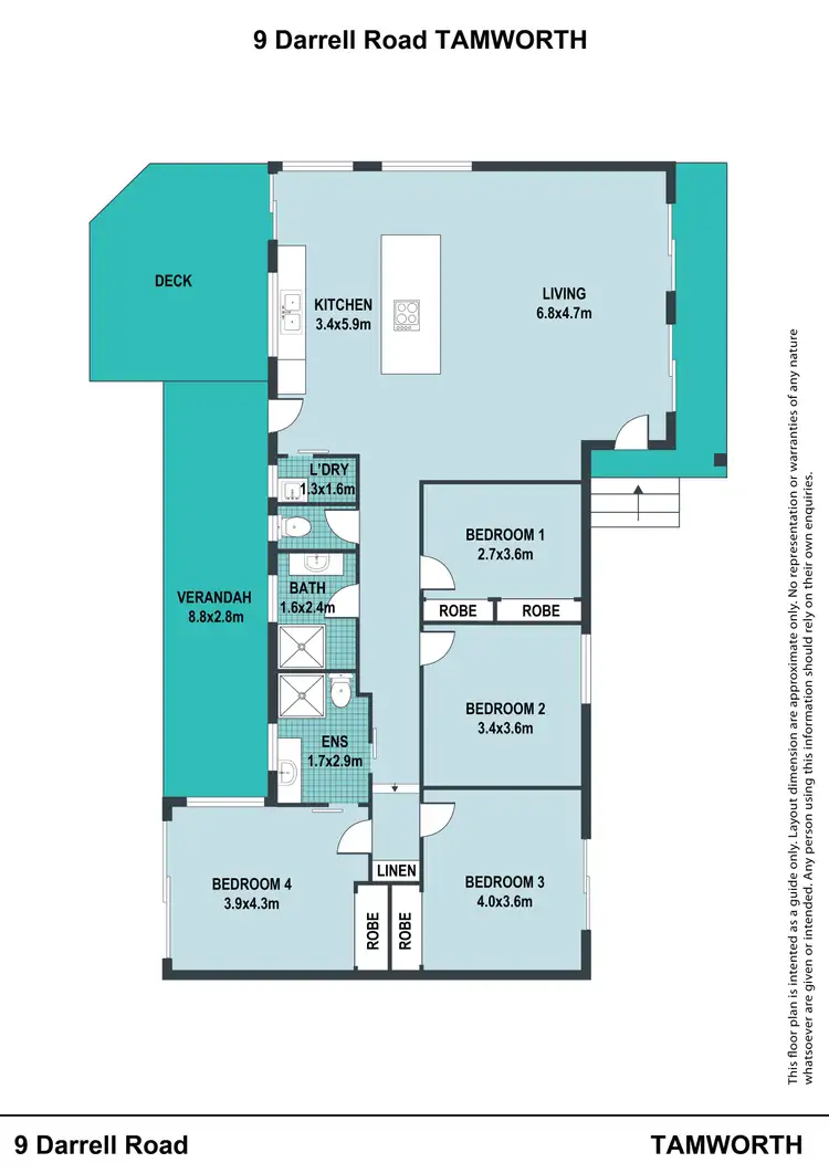 Floorplan of Homely house listing, 9 Darrell Road, Tamworth NSW 2340
