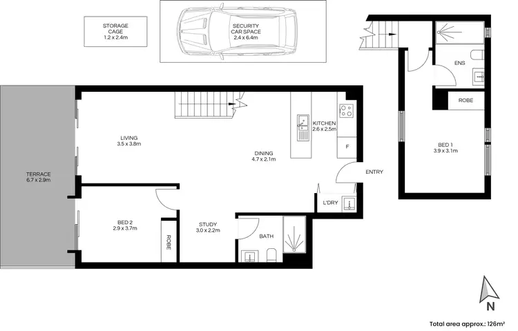 Floorplan of Homely apartment listing, 71/40-44 Edgeworth David Avenue, Waitara NSW 2077
