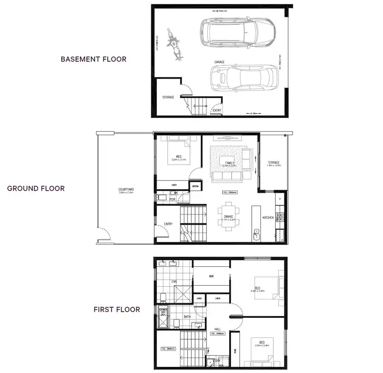 Floorplan of Homely townhouse listing, 32/22 Mulgara Loop, Throsby ACT 2914