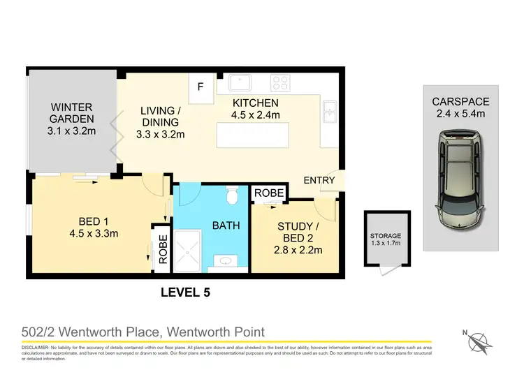 Floorplan of Homely apartment listing, 502/2 Wentworth Place, Wentworth Point NSW 2127