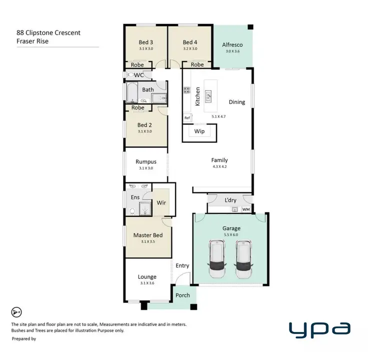 Floorplan of Homely house listing, 88 Clipstone Crescent, Fraser Rise VIC 3336