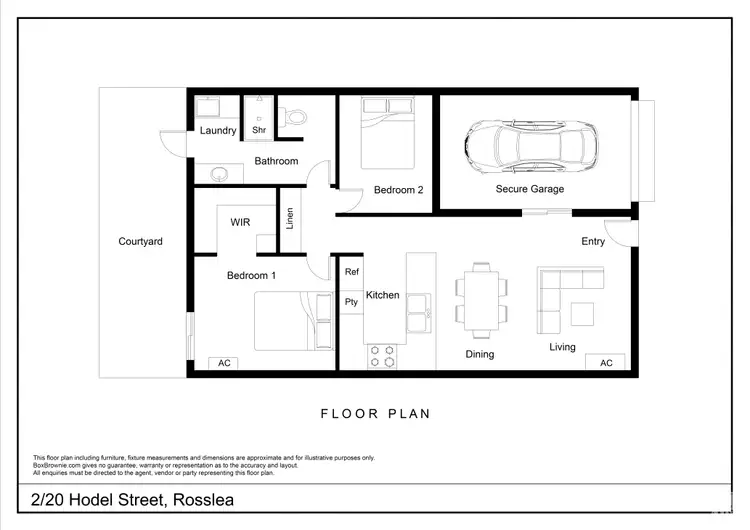 Floorplan of Homely unit listing, 2/20 Hodel Street, Rosslea QLD 4812
