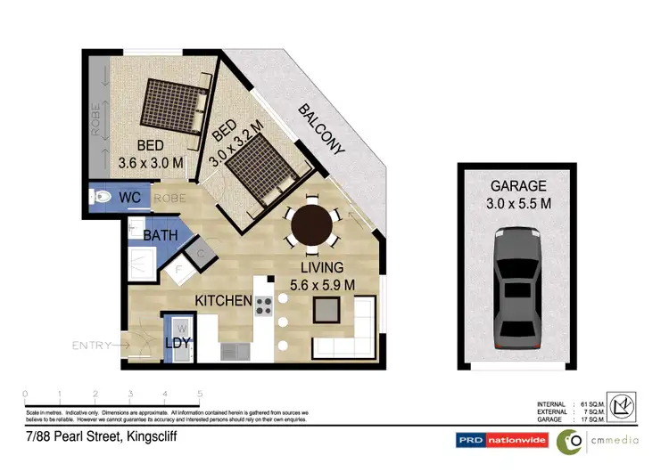 Floorplan of Homely unit listing, 7/88 Pearl Street, Kingscliff NSW 2487