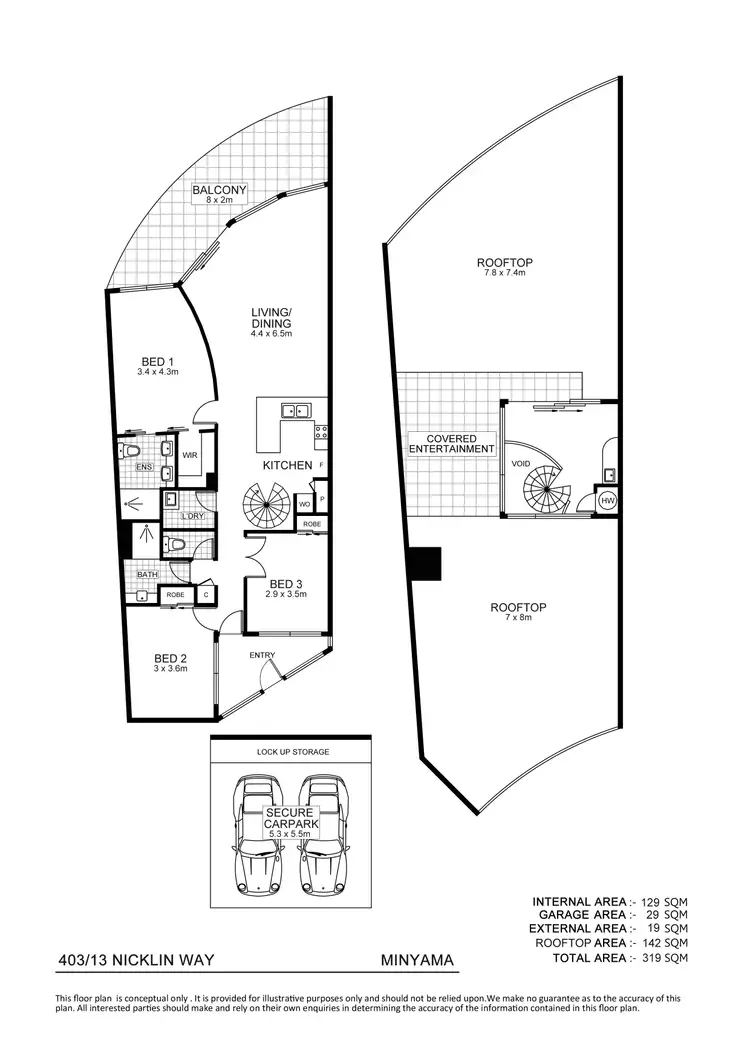 Floorplan of Homely unit listing, 403/13 Nicklin Way, Minyama QLD 4575