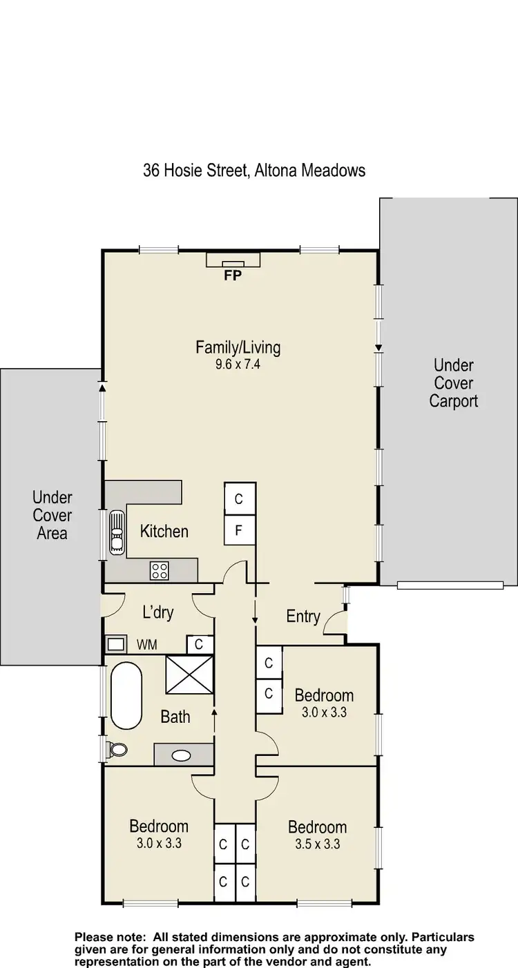 Floorplan of Homely house listing, 36 Hosie Street, Altona Meadows VIC 3028