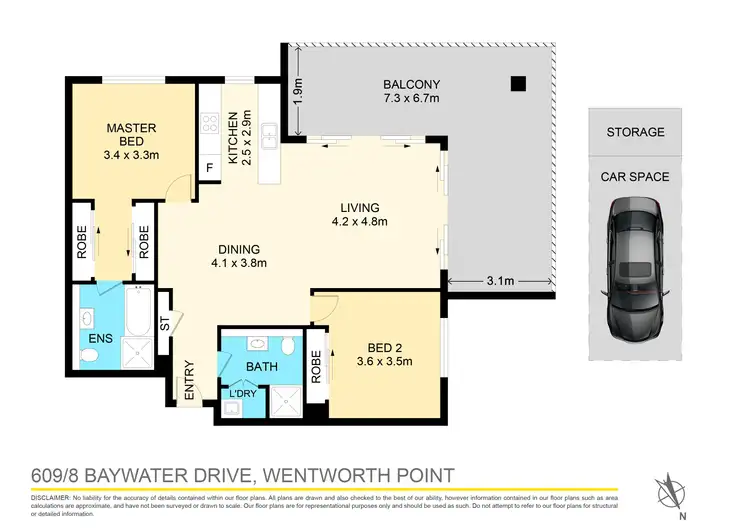 Floorplan of Homely apartment listing, 609/8 Baywater Drive, Wentworth Point NSW 2127