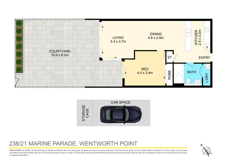 Floorplan of Homely apartment listing, 238/21 Marine Parade, Wentworth Point NSW 2127