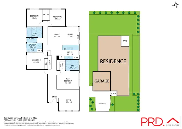 Floorplan of Homely house listing, 187 Dyson Drive, Alfredton VIC 3350