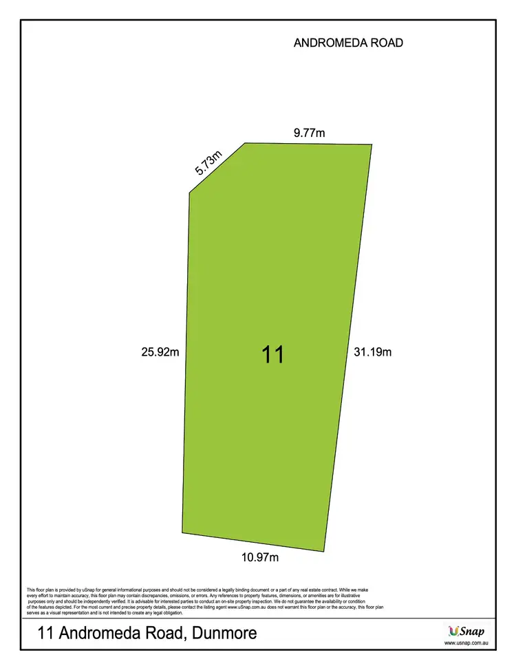 Floorplan of Homely land listing, 11 Andromeda Road, Dunmore NSW 2529