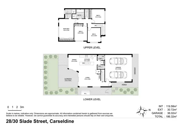 Floorplan of Homely townhouse listing, 28/30 Slade Street, Carseldine QLD 4034