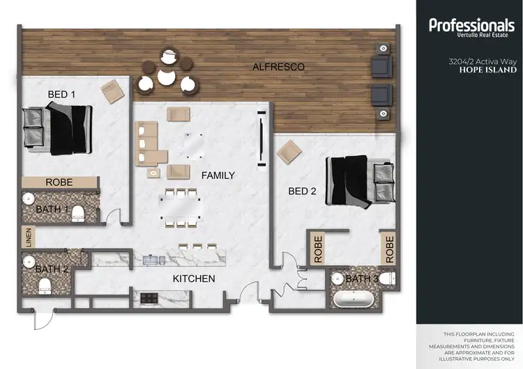 Floorplan of Homely apartment listing, 3204/2 Activa Way, Hope Island QLD 4212