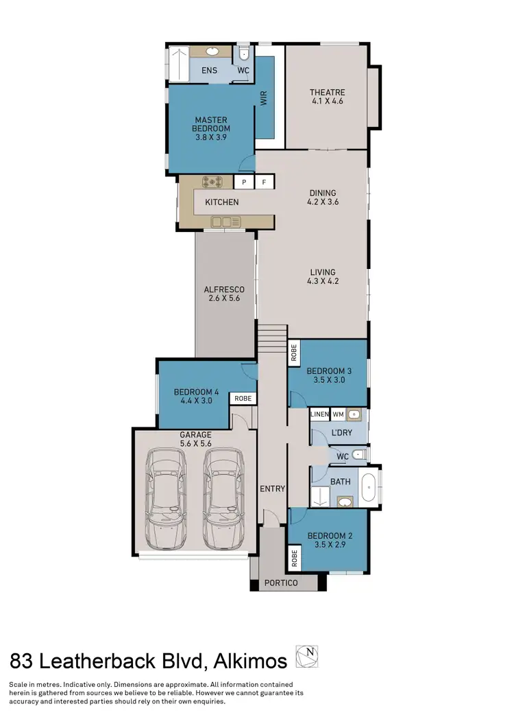 Floorplan of Homely house listing, 83 Leatherback Boulevard, Alkimos WA 6038
