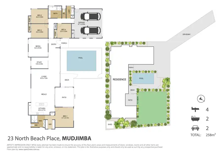 Floorplan of Homely house listing, 23 North Beach Place, Mudjimba QLD 4564