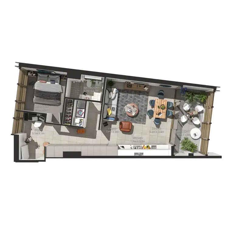 Floorplan of Homely apartment listing, 30402/2D Figtree Drive, Sydney Olympic Park NSW 2127