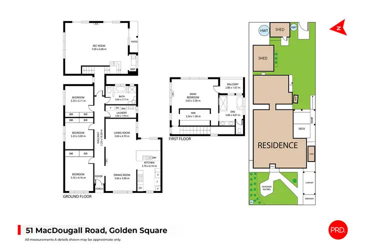 Floorplan of Homely house listing, 51 MacDougall Road, Golden Square VIC 3555
