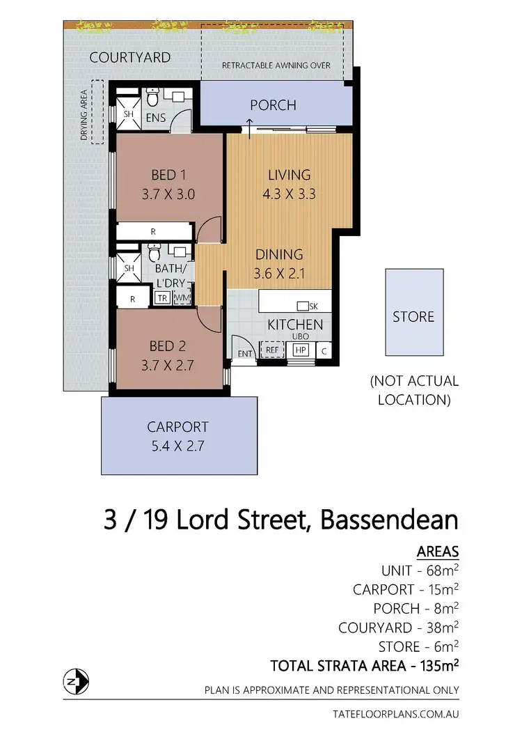 Floorplan of Homely apartment listing, 3/19 Lord Street, Bassendean WA 6054