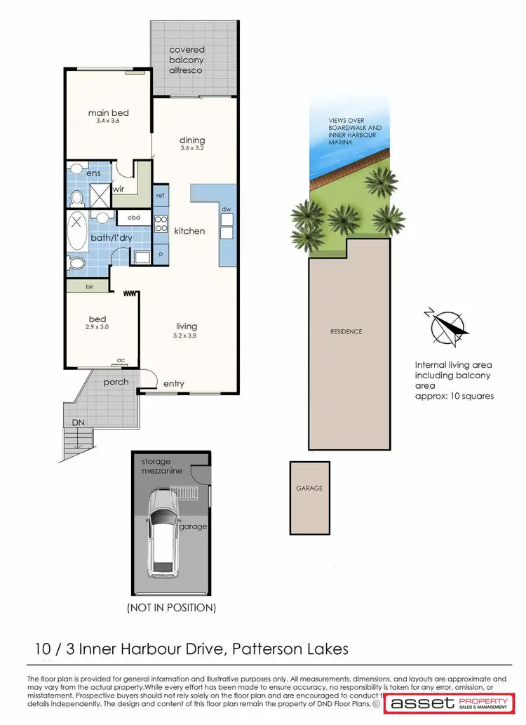 Floorplan of Homely apartment listing, 10/3 Inner Harbour Drive, Patterson Lakes VIC 3197