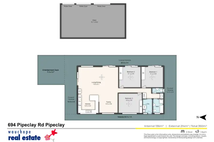 Floorplan of Homely rural property listing, 694 Pipeclay Road, Pipeclay NSW 2446